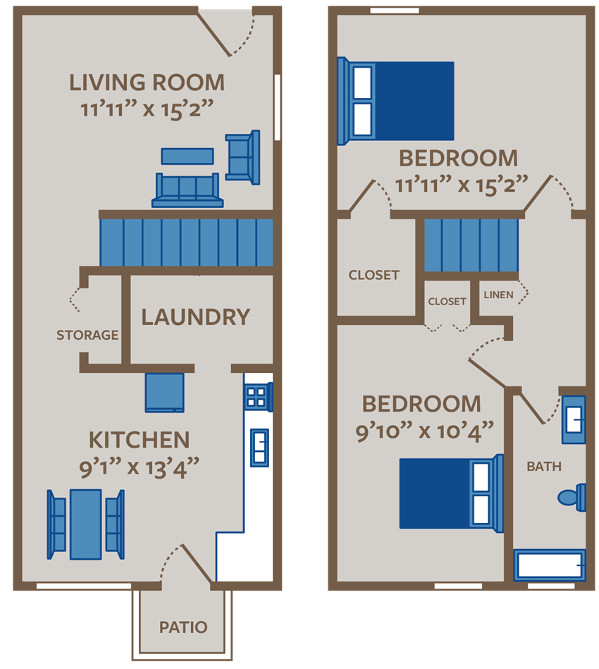 2 Bedroom Townhome